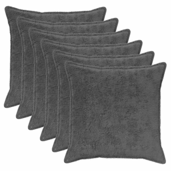 vidaXL Poťah na podložku 6 ks HOUTEN Tmavosivá 80 x 80 cm – Obrázok 2