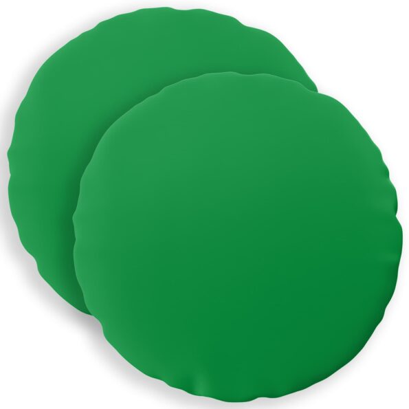 vidaXL Poťah na podložku 2 pcs HEERLEN Zelená Ø 30 cm Polyester – Obrázok 2