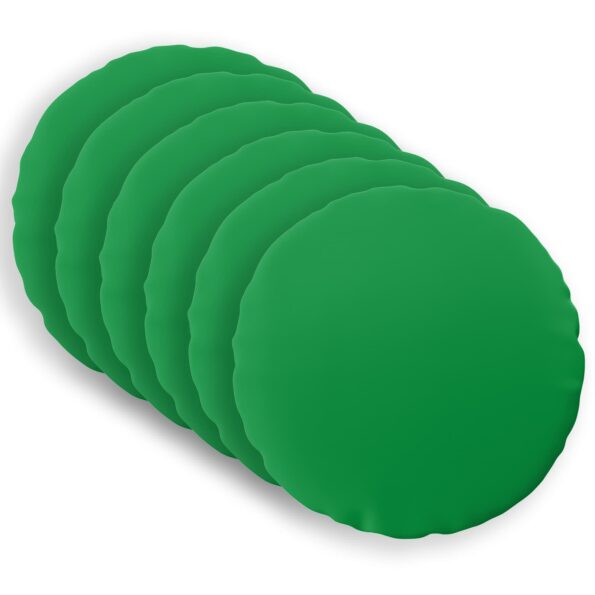 vidaXL Poťah na podložku 6 pcs HEERLEN Zelená Ø 30 cm Polyester – Obrázok 2