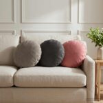vidaXL Poťah na podložku 2 pcs HEERLEN Svetlosivá Ø 40 cm Zamat
