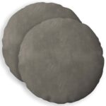 vidaXL Poťah na podložku 2 pcs HEERLEN Svetlosivá Ø 40 cm Zamat – Obrázok 2