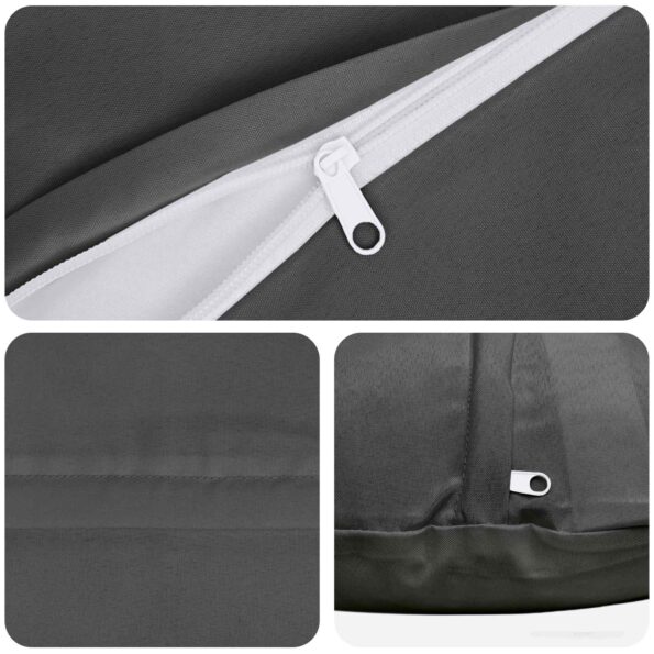 vidaXL Poťah na podložku 2 pcs HEERLEN Antracitová Ø 40 cm Polyester – Obrázok 6