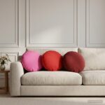 vidaXL Poťah na podložku 6 pcs HEERLEN Víno červené Ø 40 cm Polyester