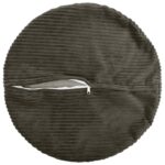 vidaXL Poťah na podložku 2 pcs HEERLEN Antracitová Ø 50 cm manšestr – Obrázok 3