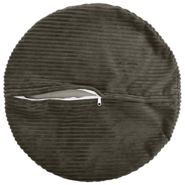 vidaXL Poťah na podložku 2 pcs HEERLEN Antracitová Ø 50 cm manšestr – Obrázok 3