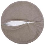 vidaXL Poťah na podložku 6 pcs HEERLEN Svetlosivá Ø 50 cm Bouclé – Obrázok 3