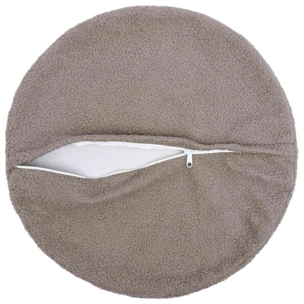 vidaXL Poťah na podložku 6 pcs HEERLEN Svetlosivá Ø 50 cm Bouclé – Obrázok 3