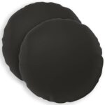 vidaXL Poťah na podložku 2 pcs HEERLEN Čierna Ø 50 cm Polyester – Obrázok 2