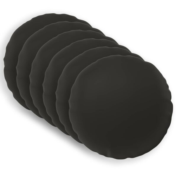 vidaXL Poťah na podložku 6 pcs HEERLEN Čierna Ø 50 cm Polyester – Obrázok 2