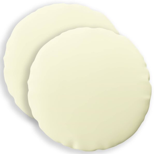 vidaXL Poťah na podložku 2 pcs HEERLEN Krémová Ø 50 cm Polyester – Obrázok 2