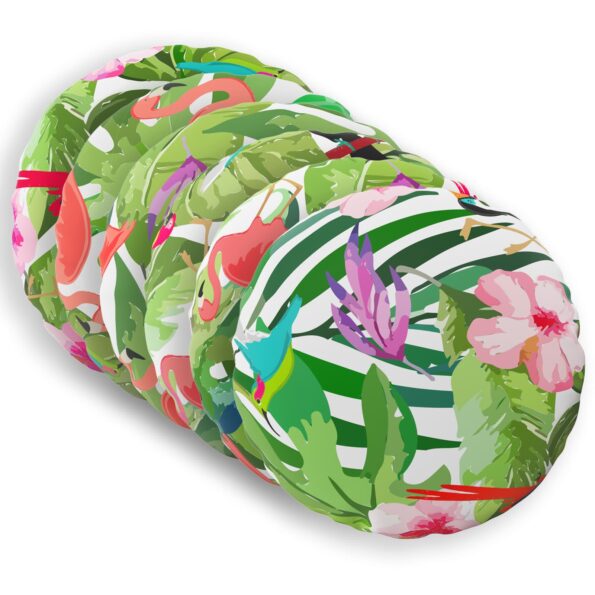 vidaXL Poťah na podložku 6 pcs HEERLEN Viacfarebný Ø 50 cm Polyester – Obrázok 2
