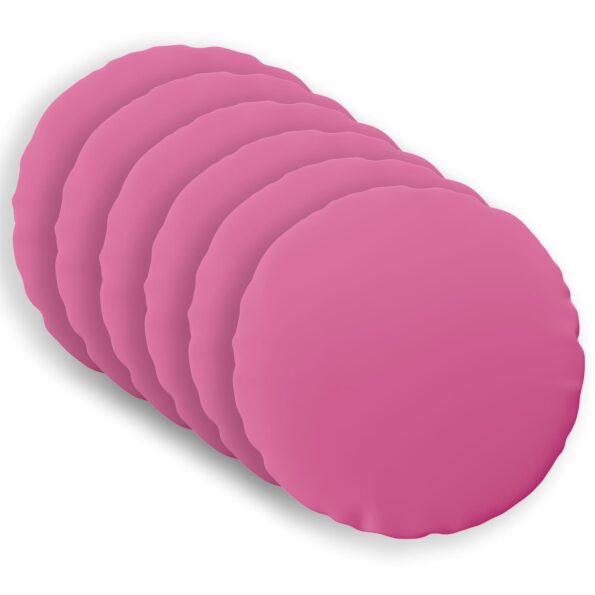 vidaXL Poťah na podložku 6 pcs HEERLEN Ružová Ø 50 cm Polyester – Obrázok 2