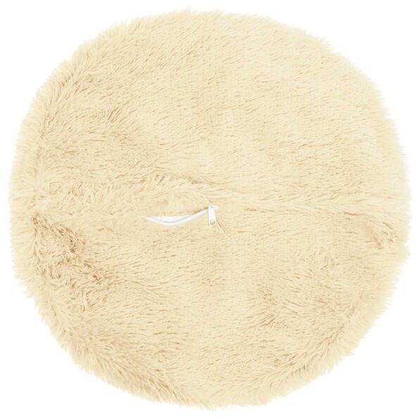 vidaXL Poťah na podložku 6 pcs HEERLEN Krémová Ø 50 cm PV fleece – Obrázok 4