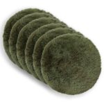 vidaXL Poťah na podložku 6 pcs HEERLEN Zelená Ø 50 cm PV fleece – Obrázok 2