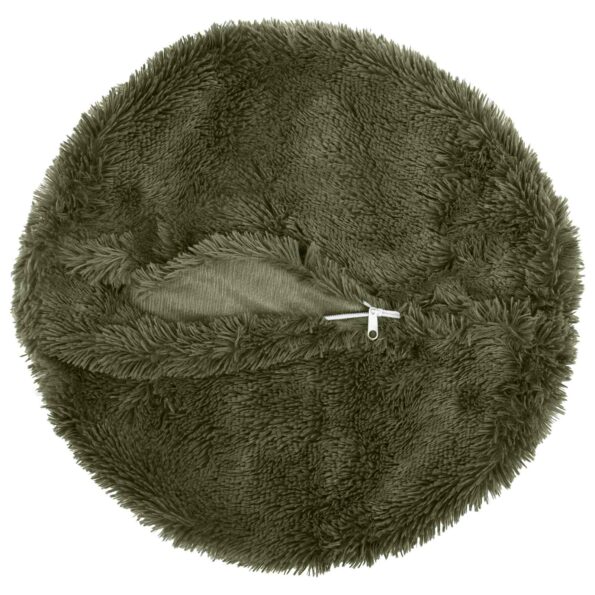 vidaXL Poťah na podložku 6 pcs HEERLEN Zelená Ø 50 cm PV fleece – Obrázok 4