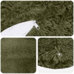 vidaXL Poťah na podložku 6 pcs HEERLEN Zelená Ø 50 cm PV fleece – Obrázok 5