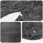vidaXL Poťah na podložku 6 pcs HEERLEN Svetlosivá Ø 50 cm PV fleece – Obrázok 5