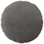 vidaXL Poťah na podložku 2 pcs HEERLEN Tmavosivá Ø 60 cm manšestr – Obrázok 2