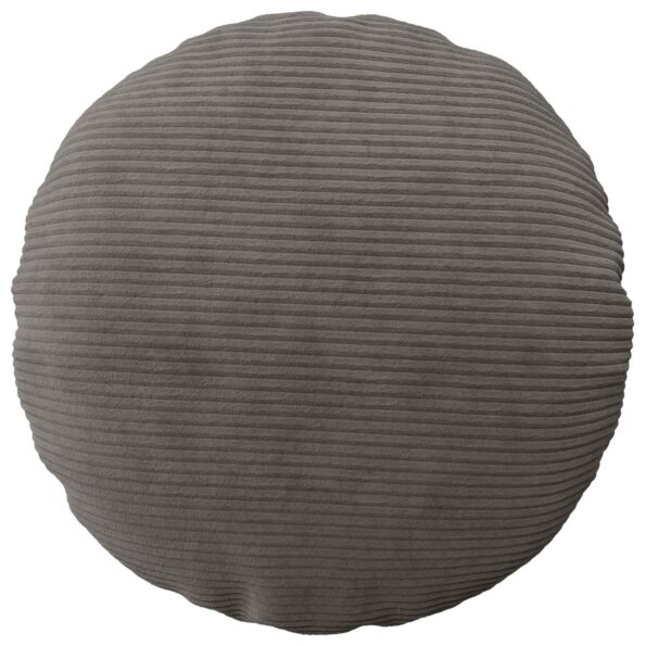 vidaXL Poťah na podložku 2 pcs HEERLEN Tmavosivá Ø 60 cm manšestr – Obrázok 2