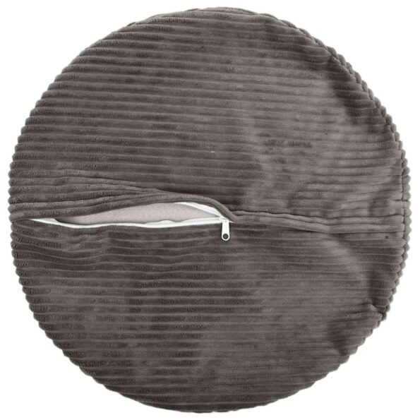vidaXL Poťah na podložku 2 pcs HEERLEN Tmavosivá Ø 60 cm manšestr – Obrázok 3