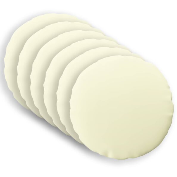 vidaXL Poťah na podložku 6 pcs HEERLEN Krémová Ø 60 cm Polyester – Obrázok 2