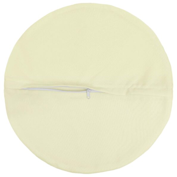 vidaXL Poťah na podložku 6 pcs HEERLEN Krémová Ø 60 cm Polyester – Obrázok 5