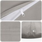 vidaXL Poťah na podložku 2 pcs HEERLEN Sivá Ø 60 cm Polyester – Obrázok 6