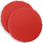 vidaXL Poťah na podložku 2 pcs HEERLEN Červená Ø 60 cm Polyester – Obrázok 2