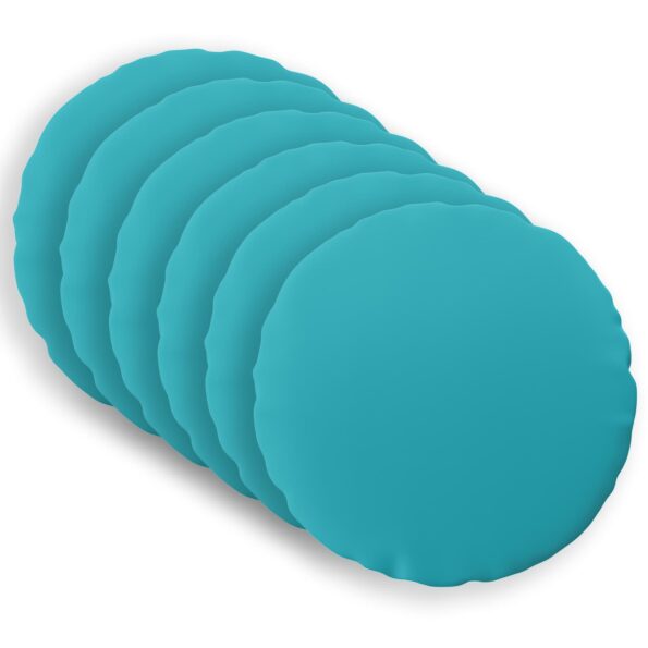 vidaXL Poťah na podložku 6 pcs HEERLEN Tyrkysová Ø 60 cm Polyester – Obrázok 2