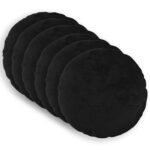 vidaXL Poťah na podložku 6 pcs HEERLEN Čierna Ø 60 cm Flanel
