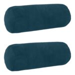 vidaXL Poťah na podložku 2 pcs HEERLEN Modrá Ø 15 x 40 cm Zamat – Obrázok 2
