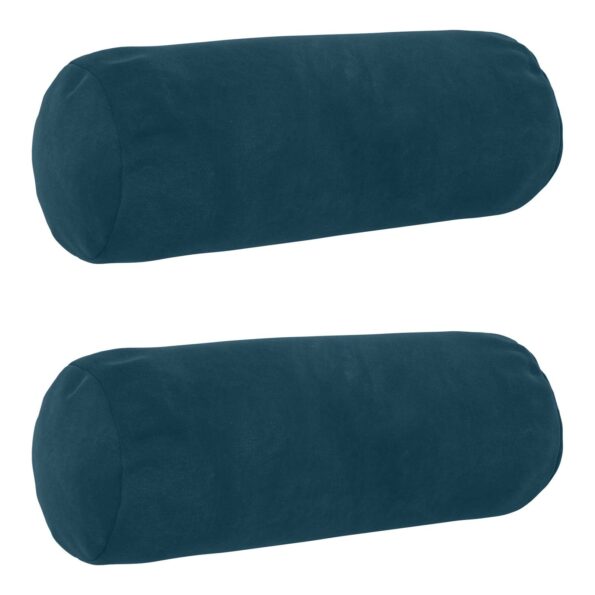 vidaXL Poťah na podložku 2 pcs HEERLEN Modrá Ø 15 x 40 cm Zamat – Obrázok 2