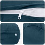 vidaXL Poťah na podložku 2 pcs HEERLEN Modrá Ø 15 x 40 cm Zamat – Obrázok 6