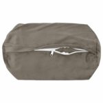 vidaXL Poťah na podložku 2 pcs HEERLEN Svetlosivá Ø 15 x 40 cm Zamat – Obrázok 5