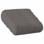 vidaXL Poťah na podložku 6 pcs HEERLEN Tmavosivá Ø 15 x 40 cm manšestr