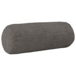vidaXL Poťah na podložku 6 pcs HEERLEN Tmavosivá Ø 15 x 40 cm manšestr – Obrázok 2