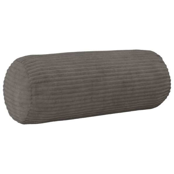 vidaXL Poťah na podložku 6 pcs HEERLEN Tmavosivá Ø 15 x 40 cm manšestr – Obrázok 2