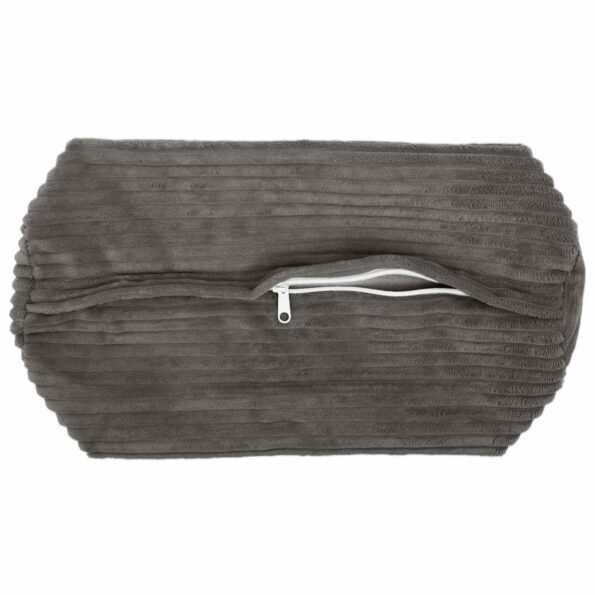 vidaXL Poťah na podložku 6 pcs HEERLEN Tmavosivá Ø 15 x 40 cm manšestr – Obrázok 4