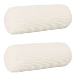 vidaXL Poťah na podložku 2 pcs HEERLEN Krémová Ø 15 x 40 cm manšestr