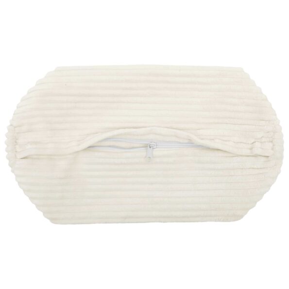 vidaXL Poťah na podložku 2 pcs HEERLEN Krémová Ø 15 x 40 cm manšestr – Obrázok 4