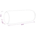 vidaXL Poťah na podložku 2 pcs HEERLEN Krémová Ø 15 x 40 cm manšestr – Obrázok 9