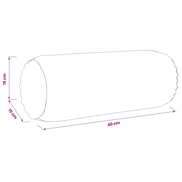 vidaXL Poťah na podložku 2 pcs HEERLEN Krémová Ø 15 x 40 cm manšestr – Obrázok 9