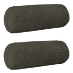 vidaXL Poťah na podložku 2 pcs HEERLEN Antracitová Ø 15 x 40 cm
