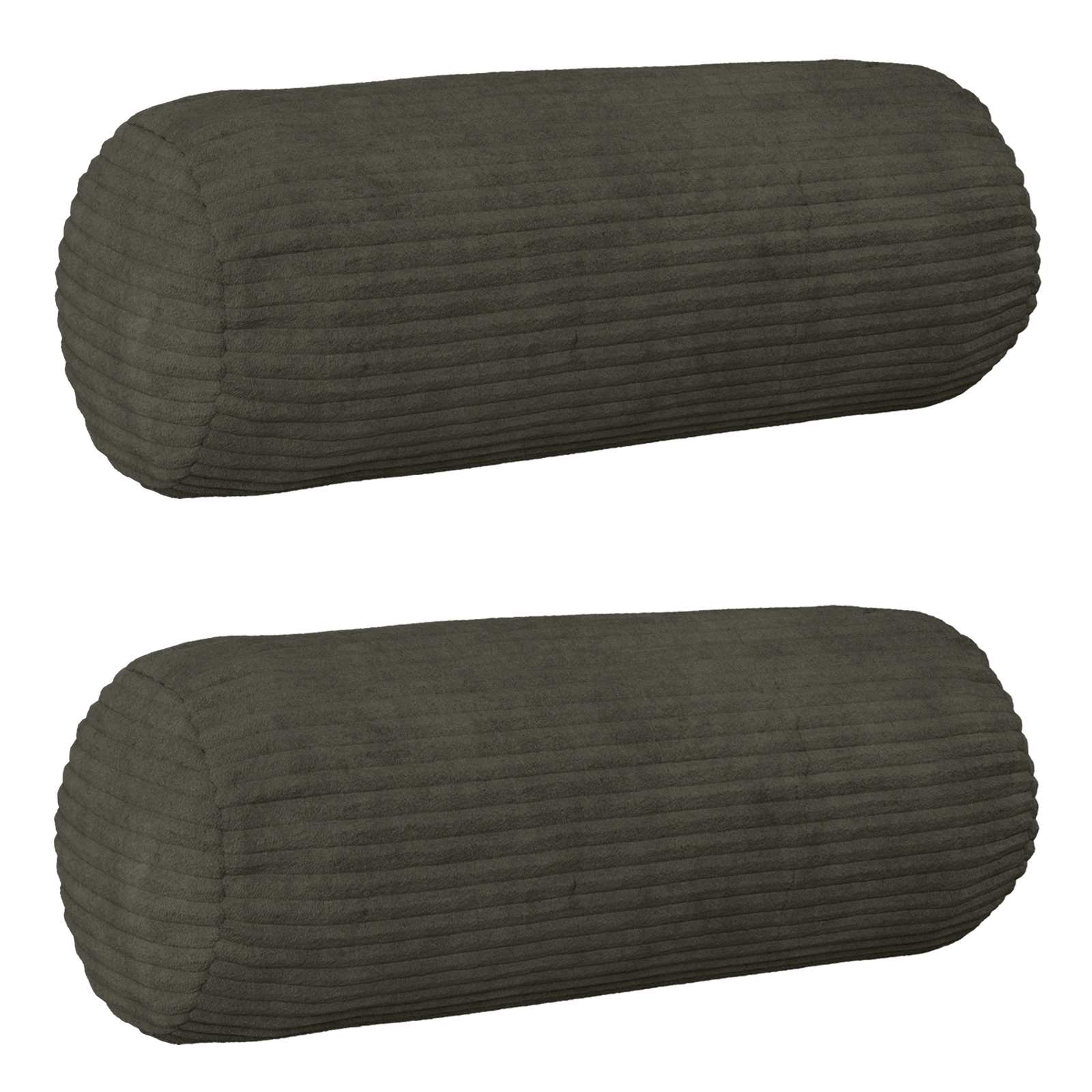 923253_1.jpg vidaXL Poťah na podložku 2 pcs HEERLEN Antracitová Ø 15 x 40 cm – Obrázok 1