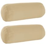 vidaXL Poťah na podložku 2 pcs HEERLEN Béžová Ø 15 x 40 cm Polyester – Obrázok 2