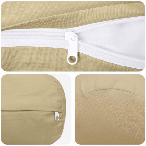 vidaXL Poťah na podložku 2 pcs HEERLEN Béžová Ø 15 x 40 cm Polyester – Obrázok 7