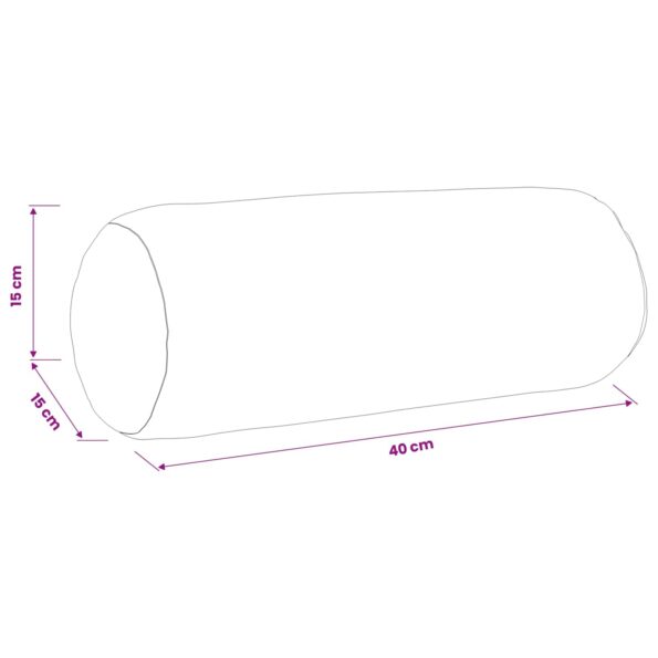 vidaXL Poťah na podložku 2 pcs HEERLEN Čierna Ø 15 x 40 cm Polyester – Obrázok 12