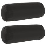 vidaXL Poťah na podložku 2 pcs HEERLEN Čierna Ø 15 x 40 cm Polyester – Obrázok 2