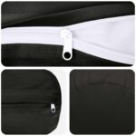 vidaXL Poťah na podložku 2 pcs HEERLEN Čierna Ø 15 x 40 cm Polyester – Obrázok 7