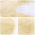 vidaXL Poťah na podložku 2 pcs HEERLEN Krémová Ø 15 x 40 cm PV fleece – Obrázok 6